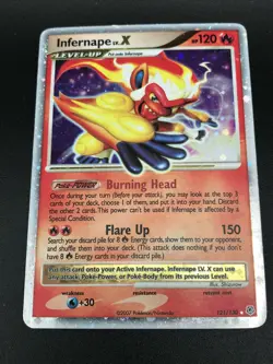 Infernape Lv.X ULTRA RARE 121/130 Diamond & Pearl Base Set Pokemon LP HOLO 2007 - Image 1