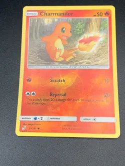 Charmander - 11/181 - Common Reverse Holo Sun & Moon: Team Up Pokemon NM 2019 - Image 1