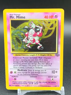 Mr. Mime 6/64 Holo Rare Unlimited Jungle Unlimited Pokemon NM-LP T75M - Image 1