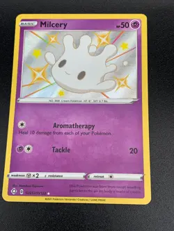 Milcery - SV057/SV122 - Shiny Holo Rare Shining Fates Pokemon NM 2021 - Image 1