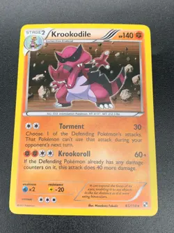 Krookodile - 65/114 - Holo Rare Black & White Pokemon NM 2011 - Image 1