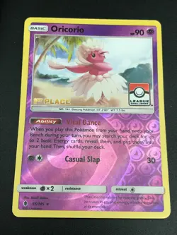 Oricorio 55/145 1st Place Trophy Reverse HOLO League NM Pokemon 2017 - Image 1