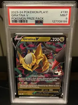 2023 Play! Pokemon Prize Pack Series 3 Giratina V 130 - PSA 9 MINT - Image 1