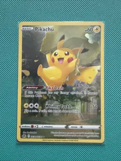 Pikachu GG30/GG70 Crown Zenith: Galarian Gallery Full Art Holo Pokemon TCG - Image 1