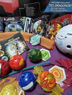 Bakugan Battle Brawlers Bundle of 19 x Figures With Tin & Cards bruiser arena - Image 3