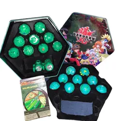 Bakugan Battle Brawlers 20 Ventus Bakugan Set With Tin And 24 Random Cards #1 - Image 1