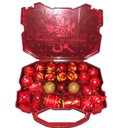 Bakugan Battle Brawlers 25 Pyrus Bakugan Set With Case And 24 Random Cards - Image 1