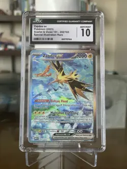 CGC 10 Gem Mint Zapdos EX 202/165 S&V 151 POKEMON SIR - Image 1