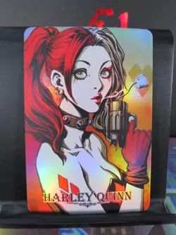 Harley Quinn DC Art Card Rare Holo Collectible Comic Character NM CCG - Image 1