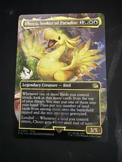 Choco, Seeker of Paradise (Borderless) (Chocobo Track Foil) -Foil Near Mint MTG - Image 1