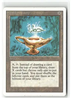 Aladdin's Lamp Revised Edition Magic: The Gathering Rare Lightly Played - Image 1