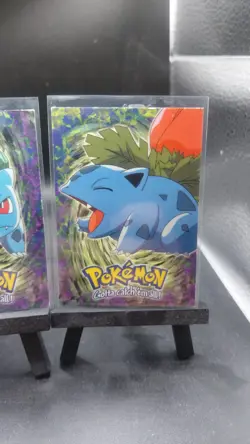 Pokemon 1999 Topps Blue Logo Bulbasaur E1 Of 12 Lot Of 3 See Pictures One Is Dmg - Image 2