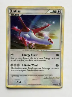 Latias HGSS10 Black Star Promos Cosmos Holo Pokemon Card - LP - Image 1