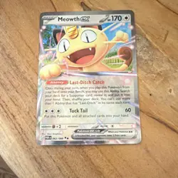 Pokemon Meowth EX Holo Basic (062/088) POR Pokemon TCG Card HP 170 Attack 60 - Image 1