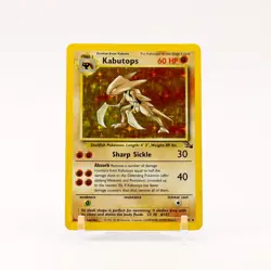 Kabutops - 9/62 Fossil Unlimited Holo Rare Pokemon - MP - Image 1