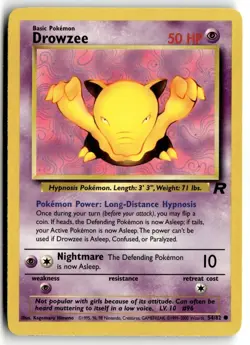 2000 Pokemon - Team Rocket Drowzee #54/82 - Image 1