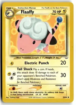 2001 Pokemon - Neo Revelation Flaaffy #28/64 - Image 1