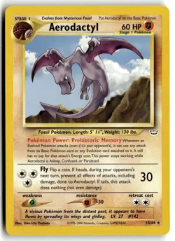 2001 Pokemon - Neo Revelation Aerodactyl #15/64 - Image 1