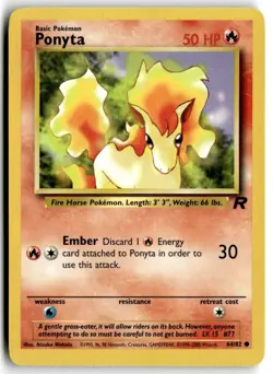 2000 Pokemon - Team Rocket Ponyta #64/82 - Image 1