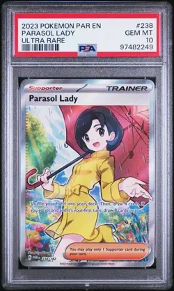 2023 POKEMON PAR EN-PARADOX RIFT #238 PARASOL LADY ULTRA RARE PSA 10 - Image 1