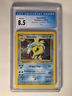 Gyarados (1999) Base Set - Unlimited Holo 6/102 CGC 8.5 NM / Mint+ Pokemon TCG - Image 1