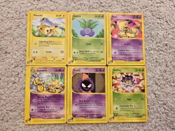 6x Card Pokemon Expedition 165 Aquapolis 147 Lot Pikachu Kadabra NM Vintage - Image 1