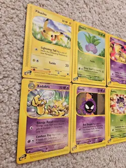 6x Card Pokemon Expedition 165 Aquapolis 147 Lot Pikachu Kadabra NM Vintage - Image 2