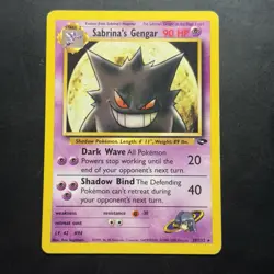 Pokemon Vintage Sabrina's Gengar Gym Challenge Rare 29/132 WotC - Image 1