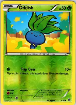 Oddish 1/98 XY - Ancient Origins Pokemon LP Reverse Holo - Image 1