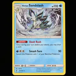 Pokemon TCG Alolan Sandslash 20/145 Guardians Rising Rare Regular Card 2017 NM - Image 1