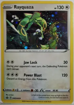 Fart Swirl 🌀 Rayquaza SWSH029 Cosmos Holo Bleed Error Rare Pokemon TCG Promo ✨ - Image 4
