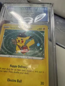 Pokemon Special Delivery Pikachu 2020 SWSH074 CGC 9 MINT with BEAUTIFUL SWIRL - Image 2