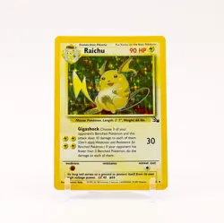 Raichu - 14/62 Fossil Unlimited Holo Rare Pokemon - NM/LP - Image 1
