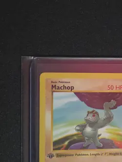 Machop Pokemon Card 1st Edition Shadowless Base Set 52/102 - Image 2
