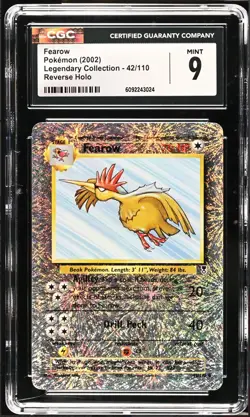 Legendary Collection Reverse Holo Foil - Fearow Pokemon Card 42/110 — CGC 9 MINT - Image 1