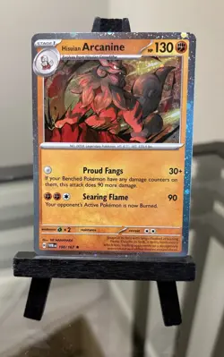 Pokemon TWM Hisuian Arcanine 100/167 Cosmos Holo EXCLUSIVE Surging Sparks Bliste - Image 1