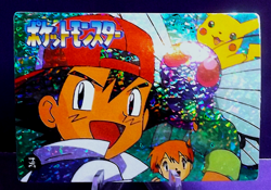 POKEMON POCKET MONSTERS VENDING PRISM STICKER 264 PIKACHU MISTY ASHE BUTTERFREE - Image 1