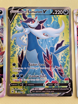 Hisuian Samurott Lot VSTAR, V, VSTAR SAR Lot of 3 Pokemon TCG Cards - Image 3