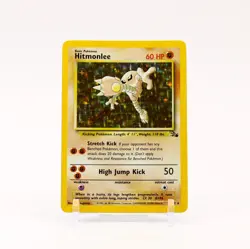 Hitmonlee - 7/62 Fossil Unlimited Holo Rare Pokemon - NM/LP - Image 1