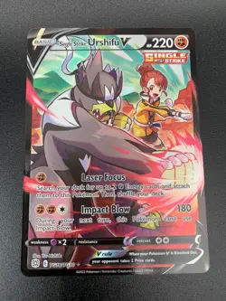 Single Strike Urshifu V TG18/TG30 Ultra Rare SWSH Brilliant Stars Pokemon Nm - Image 1