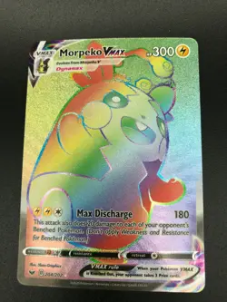 Morpeko VMAX SECRET RARE FULL ART 204/202 SWSH Base Set NM Pokemon TCG Card 2020 - Image 1