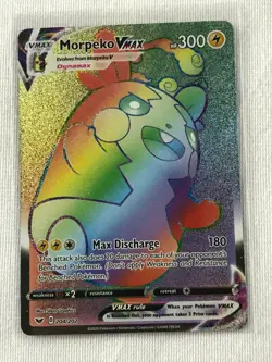Morpeko VMAX SECRET RARE FULL ART 204/202 SWSH Base Set NM Pokemon TCG Card 2020 - Image 3