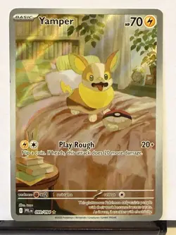 Yamper 099/094 Full Art Holo Pokemon ME02: Phantasmal Flames English NM IR - Image 1