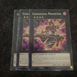 Yugioh! x3 GAGAGAGA MAGICIAN LDS3-EN127 Common 1st Ed 3x Nm - Image 1
