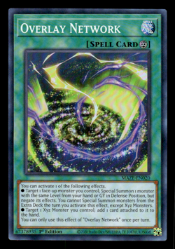 Overlay Network MAZE-EN020 1st Edition Super Rare Maze Of Memories Yu-Gi-Oh! TCG - Image 1