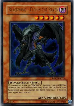 Yugioh Blackwing - Elphin the Raven RGBT-EN013 Ultra Rare NM - Image 1