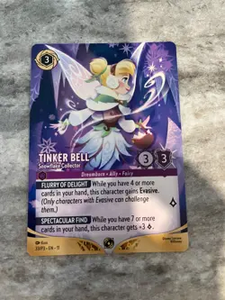 Tinker Bell - Snowflake Collector Promo Disney Lorcana Participant 33/P3 EN ONE! - Image 1