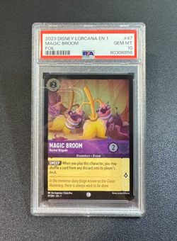 Disney Lorcana First Chapter - FOIL Magic Broom #47 1st - Gem Mint PSA 10 - Image 1
