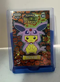 Pokemon Poncho Pikachu Espeon Holo Collectoons Halloween Card 95 Peru US Seller - Image 1