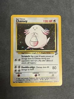 Pokemon TCG Base Set 2 Chansey Holo Card 3/130 Excellent Condition - Image 1